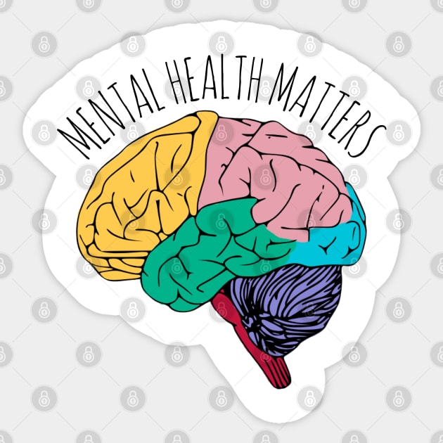 MENTAL HEALTH MATTERS Sticker by MadEDesigns